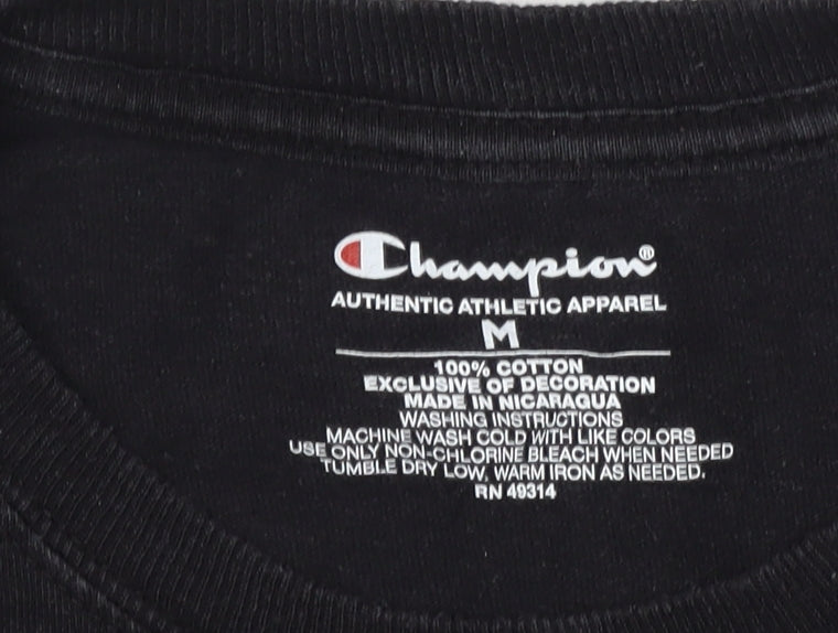 Champion Men’s Black M Robot Evolution Graphic Print T-Shirt