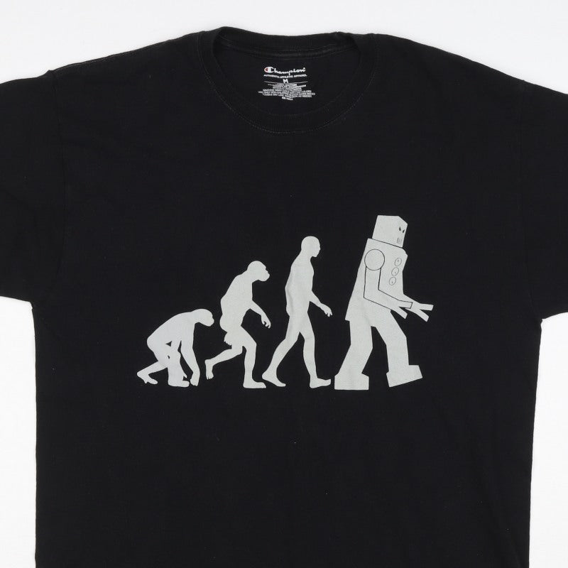 Champion Men’s Black M Robot Evolution Graphic Print T-Shirt