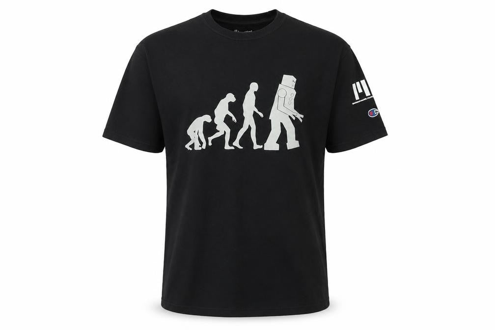 Champion Men’s Black M Robot Evolution Graphic Print T-Shirt
