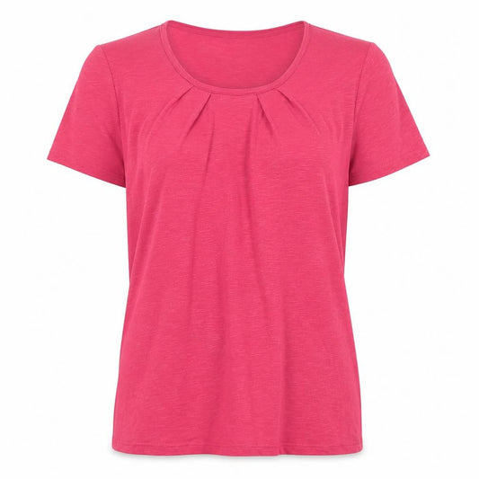 Seasalt Cornwall Women’s Pink UK 14 Organic Cotton Pleated T-Shirt