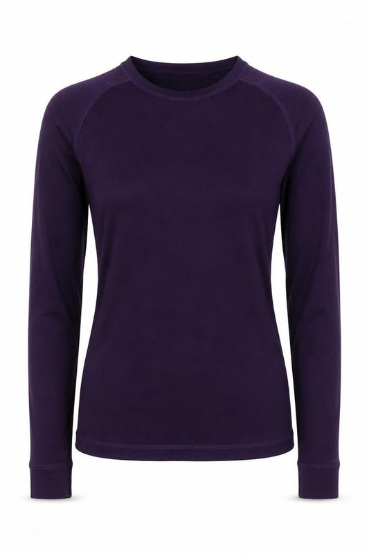 Mountain Warehouse Women Purple UK 6 Thermal Long Sleeve T-Shirt