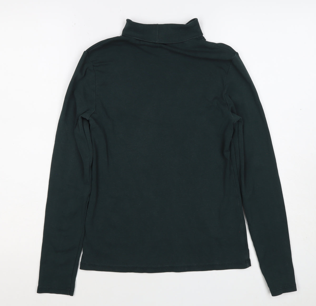 UNIQLO Women Black XS Roll Neck Long Sleeve Basic Jersey Top