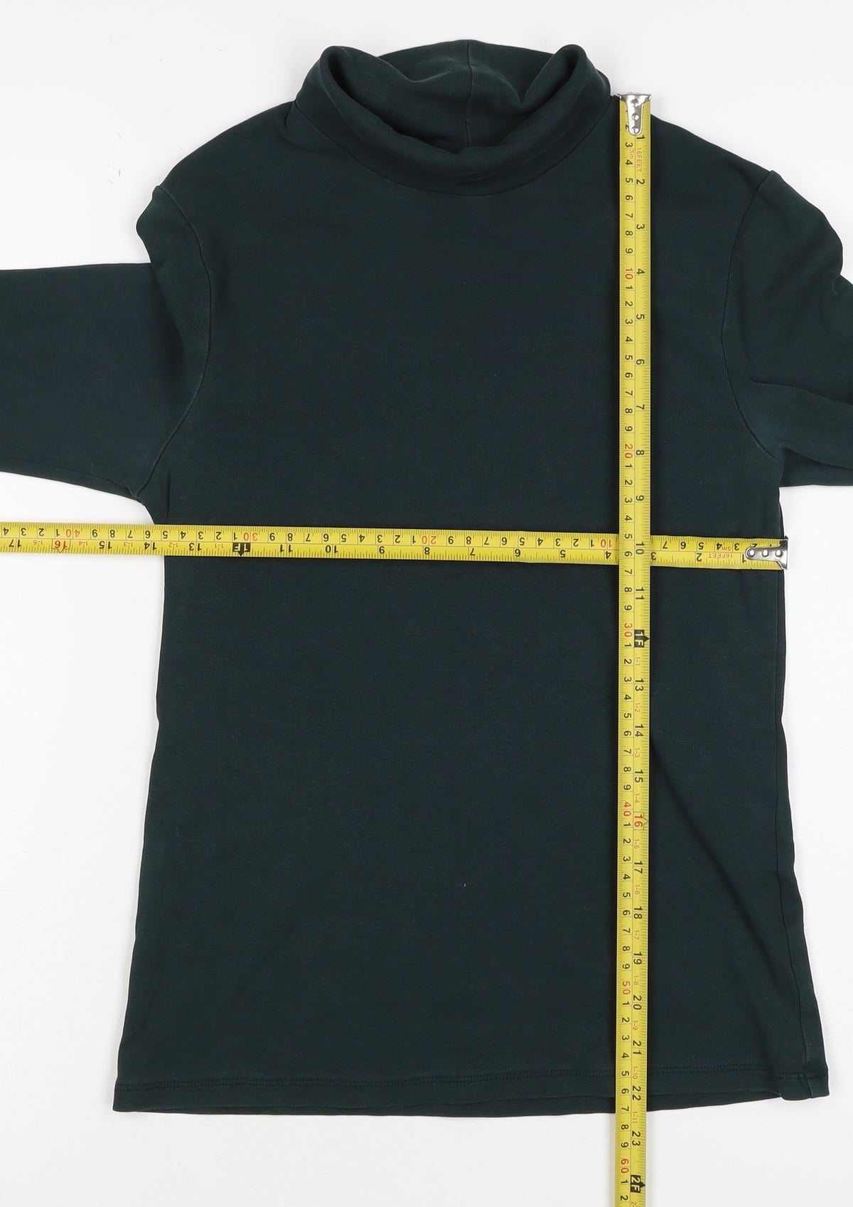 UNIQLO Women Black XS Roll Neck Long Sleeve Basic Jersey Top