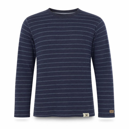 Animal Men’s Blue Striped Long Sleeve Crew Neck T-Shirt M Classic