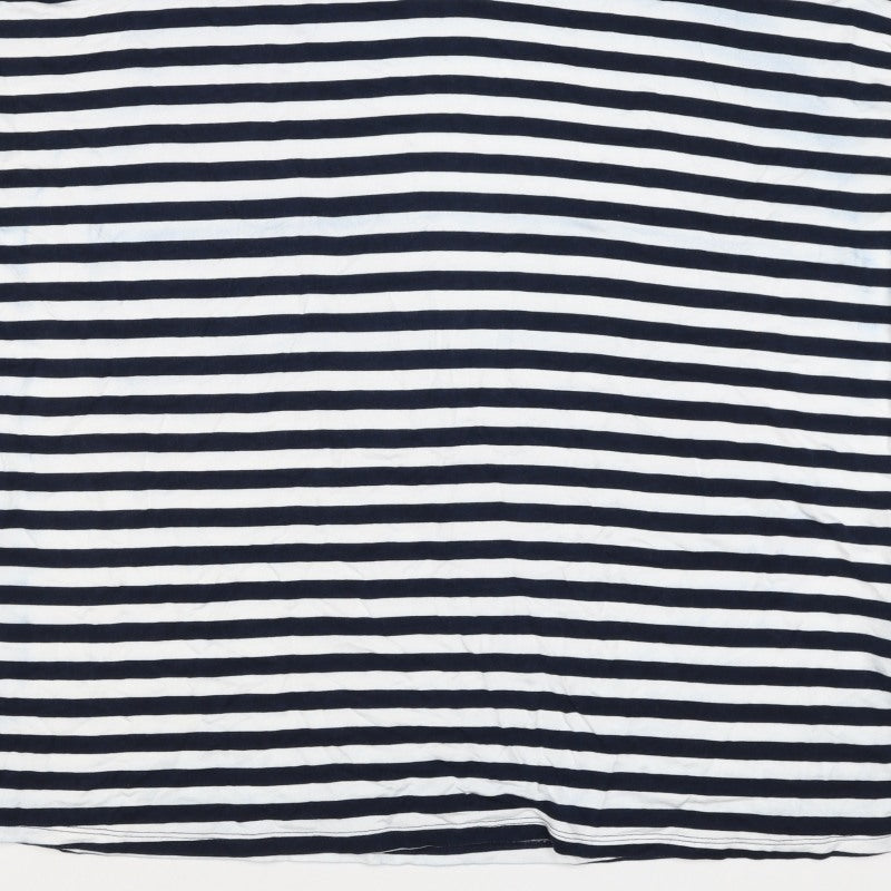 Roman Women’s Blue White Stripe V-Neck Tunic Top Size 18