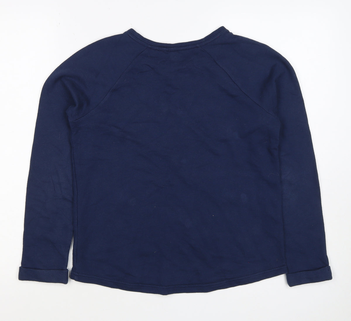 Lands' End Girls Navy Owl Embellished Long Sleeve Pullover Top 10-12 Years