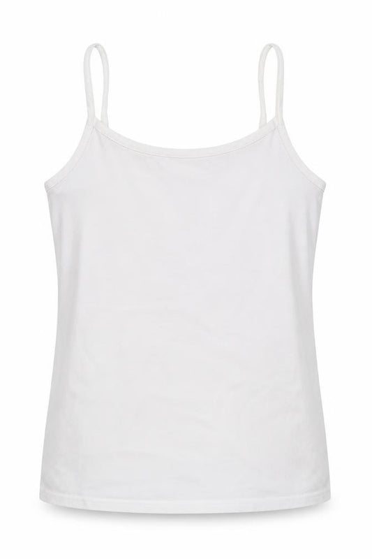 Fat Face Women White UK 10 Stretch Viscose Camisole Tank Top