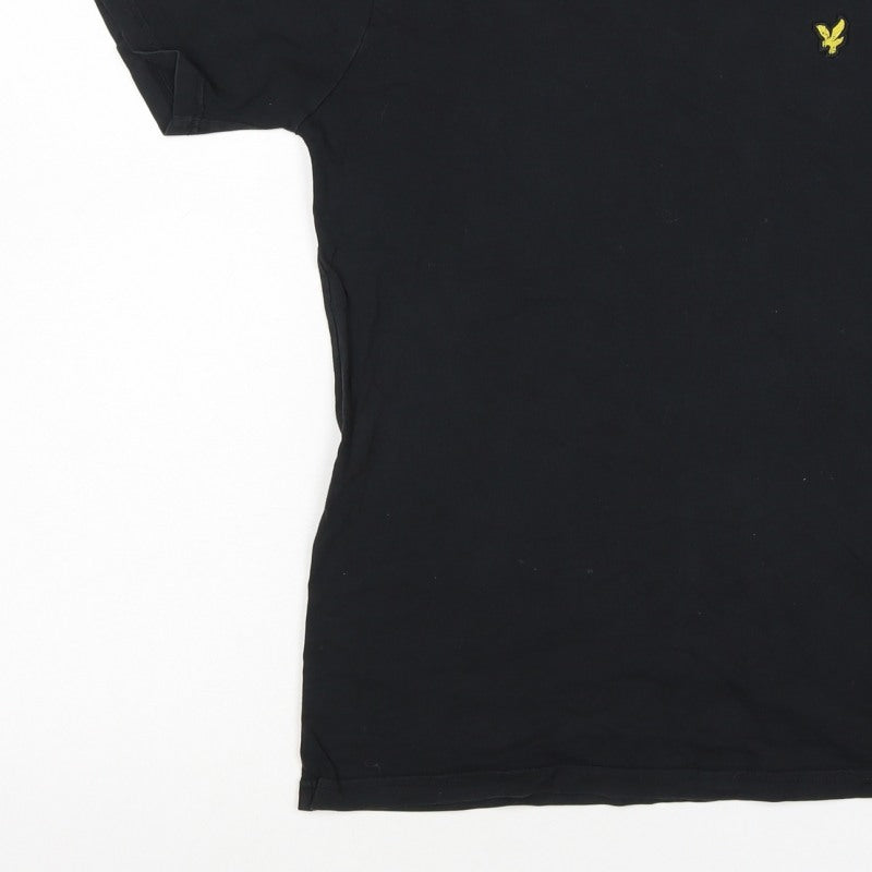 Lyle & Scott Boys Black 12-13 Years Basic Logo Crew Neck T-Shirt