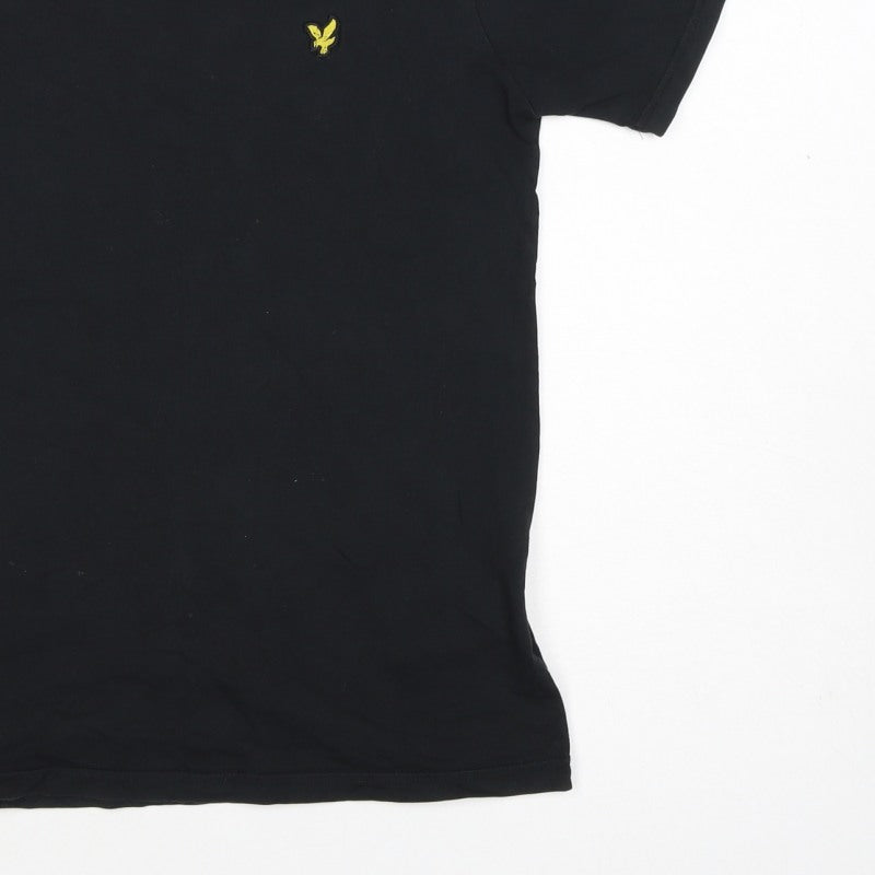 Lyle & Scott Boys Black 12-13 Years Basic Logo Crew Neck T-Shirt