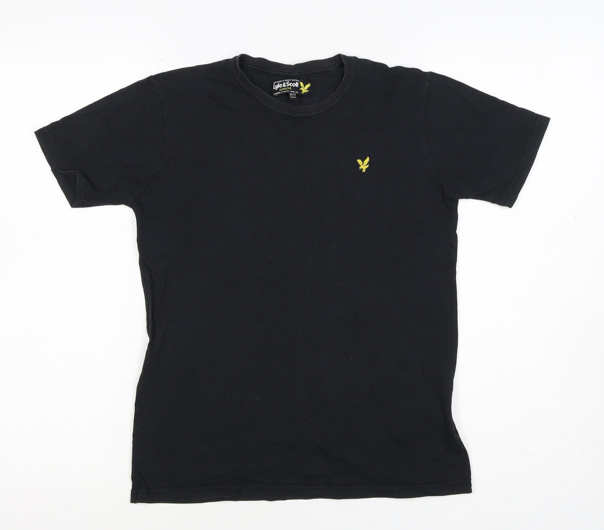 Lyle & Scott Boys Black 12-13 Years Basic Logo Crew Neck T-Shirt