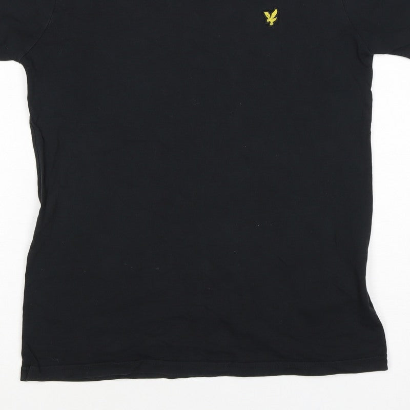 Lyle & Scott Boys Black 12-13 Years Basic Logo Crew Neck T-Shirt