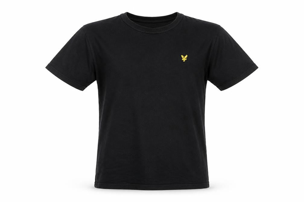 Lyle & Scott Boys Black 12-13 Years Basic Logo Crew Neck T-Shirt