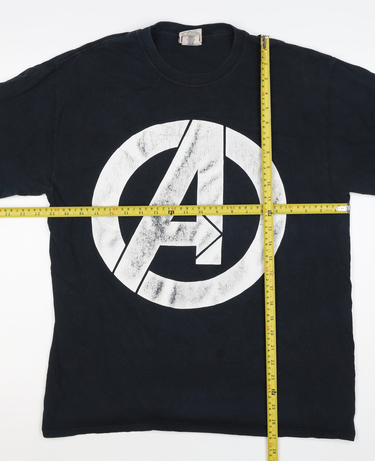 Marvel Men’s Black Large Avengers Logo Graphic Print T-Shirt