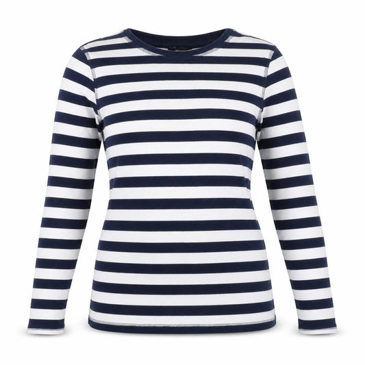 Marks and Spencer Women’s Blue Stripe Size 16 Long Sleeve T-Shirt