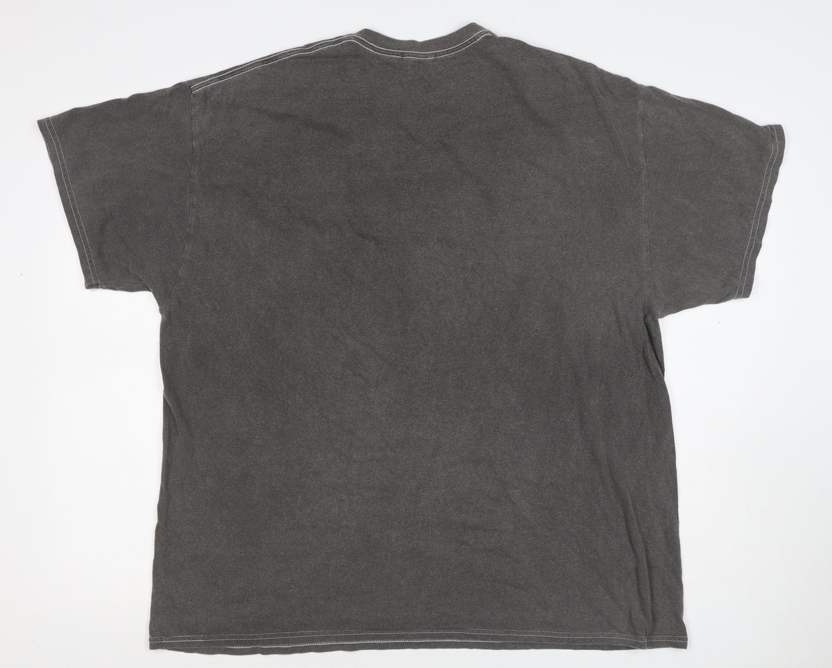 Nasty Gal Women’s Grey M Basic Eagle Heights Graphic T-Shirt