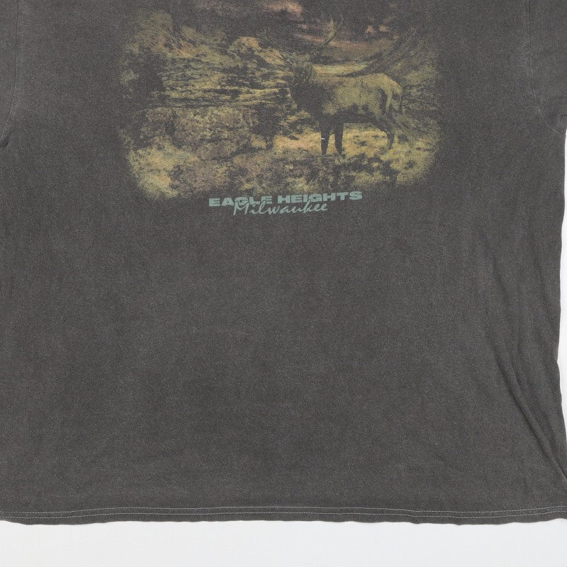 Nasty Gal Women’s Grey M Basic Eagle Heights Graphic T-Shirt