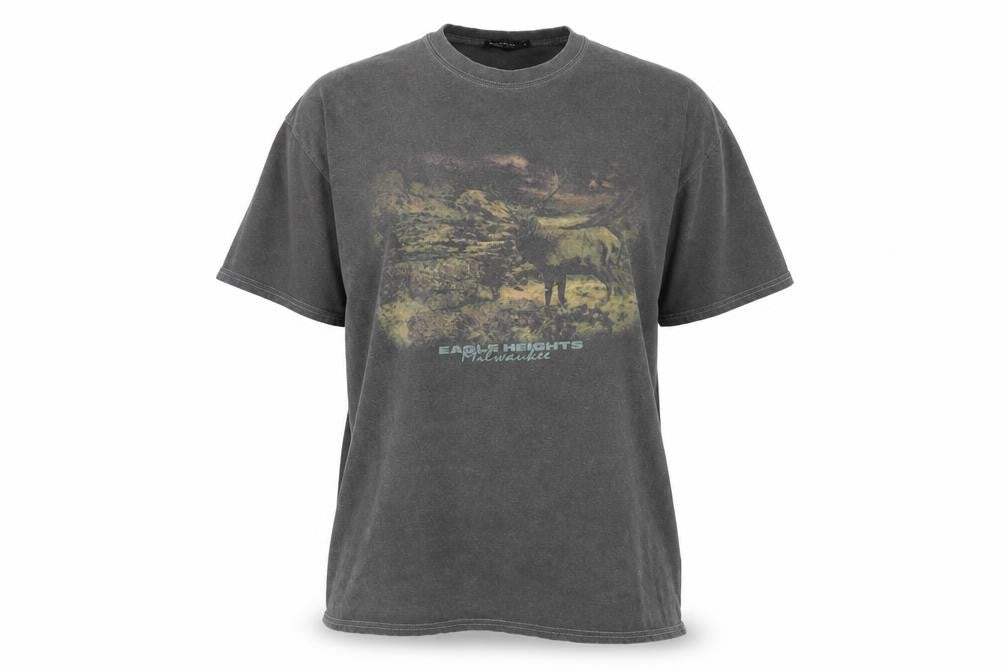 Nasty Gal Women’s Grey M Basic Eagle Heights Graphic T-Shirt