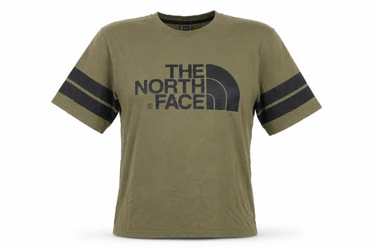 The North Face Women’s Green L Basic Logo Stripe T-Shirt
