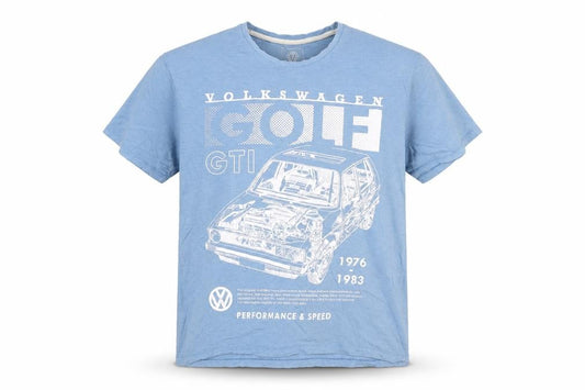 Volkswagen Men’s Blue M Golf GTI Graphic Crew Neck T-Shirt