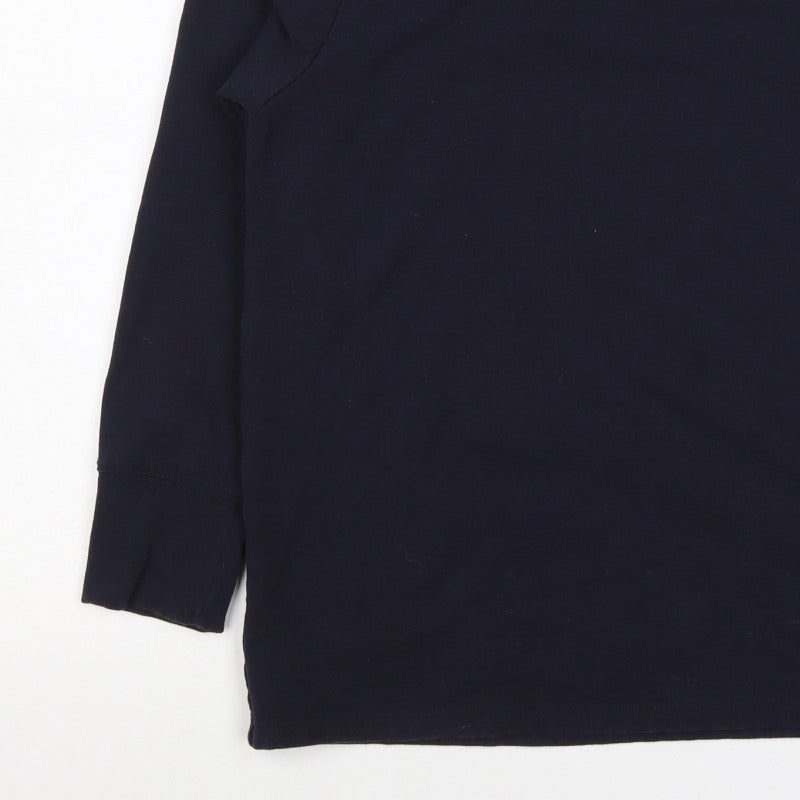 Kicot Women’s Navy Blue M High Neck Pullover Sweatshirt Cotton