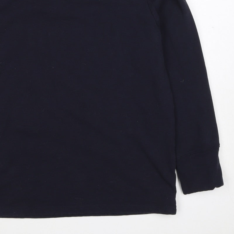 Kicot Women’s Navy Blue M High Neck Pullover Sweatshirt Cotton