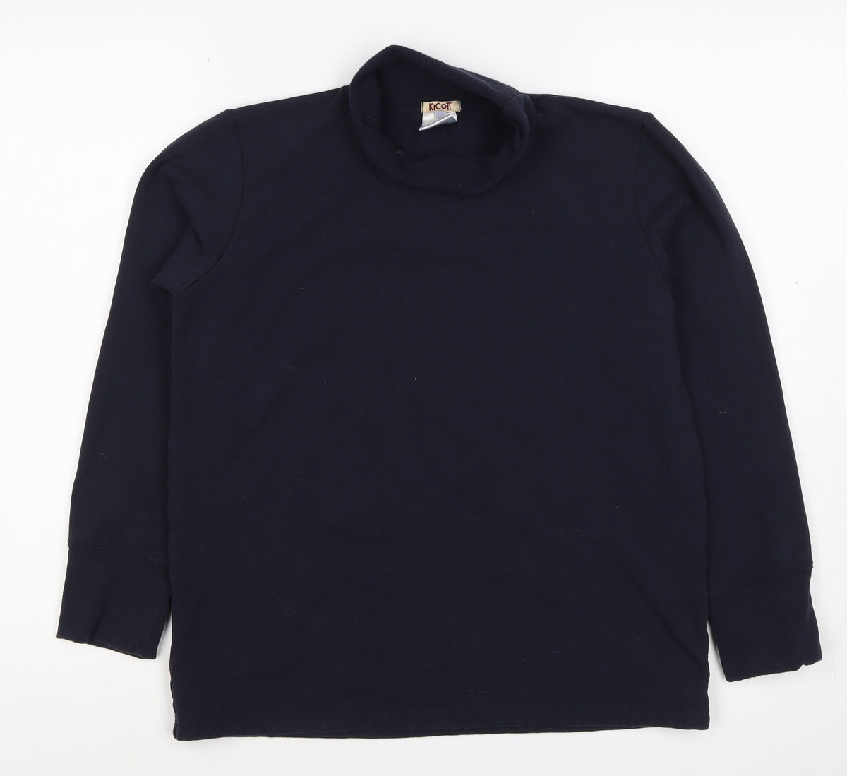 Kicot Women’s Navy Blue M High Neck Pullover Sweatshirt Cotton