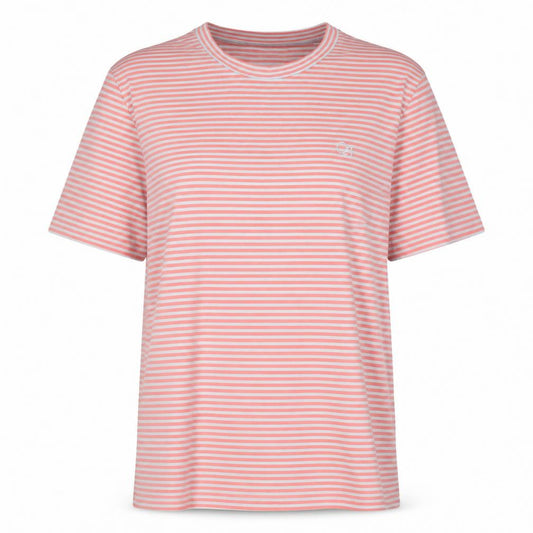 QS Women’s Multicoloured Striped Jersey T-Shirt M Short Sleeve