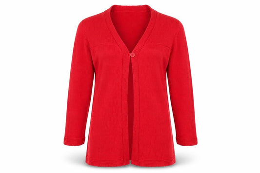 George Girls Red Knit Open Cardigan 13-14 Years Cotton Blend