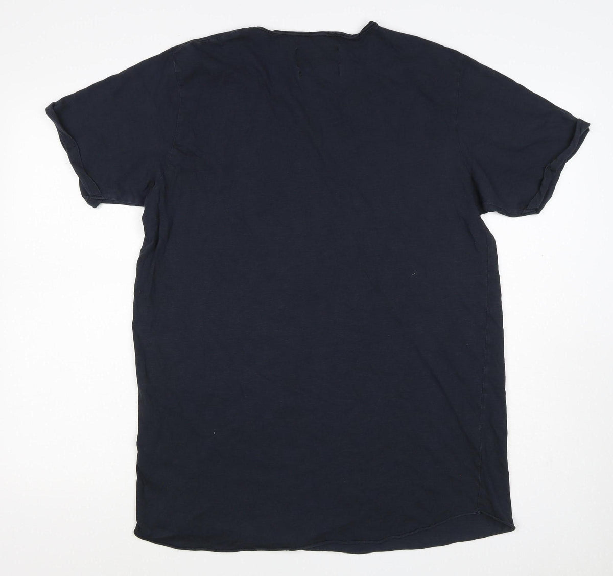 Indicode Men’s Blue 2XL V-Neck Short Sleeve Cotton T-Shirt