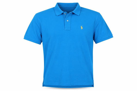 U.S. Polo Assn. Men’s Blue L Cotton Logo Short Sleeve Polo Shirt