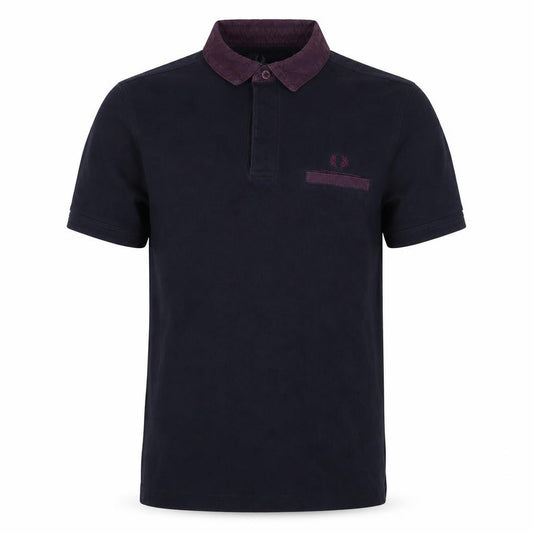 Fred Perry Men’s Black S Cotton Contrast Collar Short Sleeve Polo Shirt