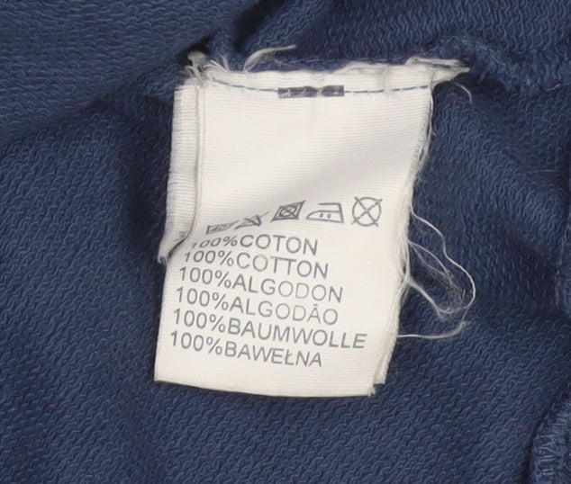 Element Unisex Adults Blue M Pullover Sweatshirt Floral Pocket Cotton