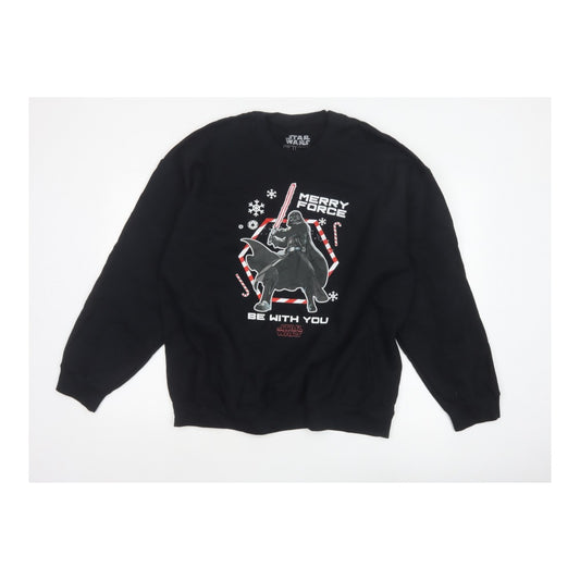 Star Wars Men's Black XL Darth Vader Merry Force Christmas Sweatshirt
