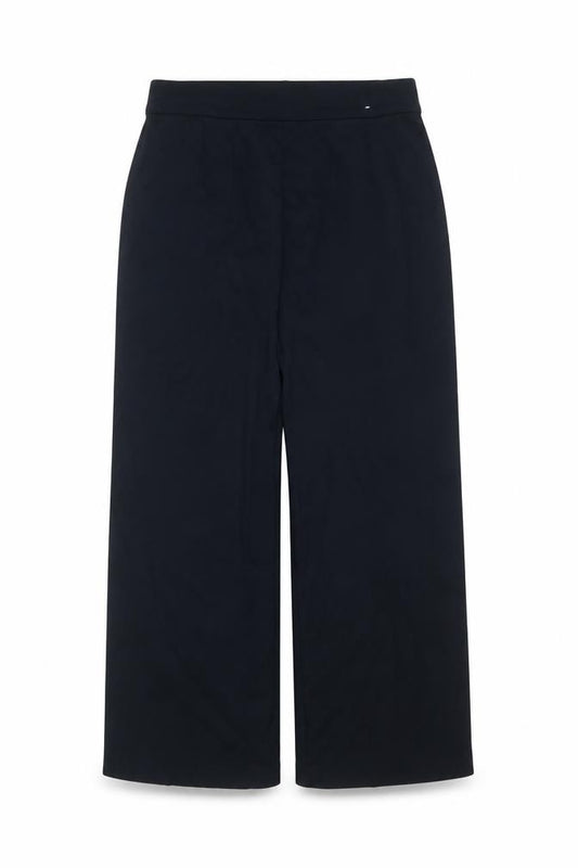 Marks and Spencer Women’s Navy Blue UK 10 Wide-Leg Stretch Trousers