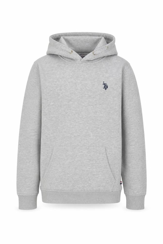 U.S. Polo Assn. Boys Grey 14-15 Years Pullover Logo Hoodie