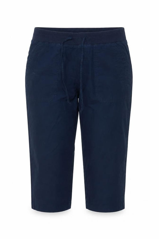 Marks & Spencer Women Blue UK 14 Short Cotton Jogger Trousers Pockets