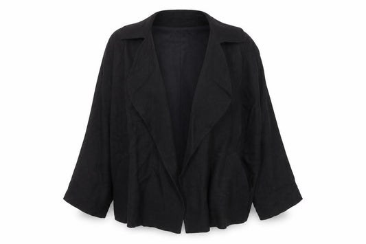 Phoebe English Women’s Black M Open Cotton Designer Jacket