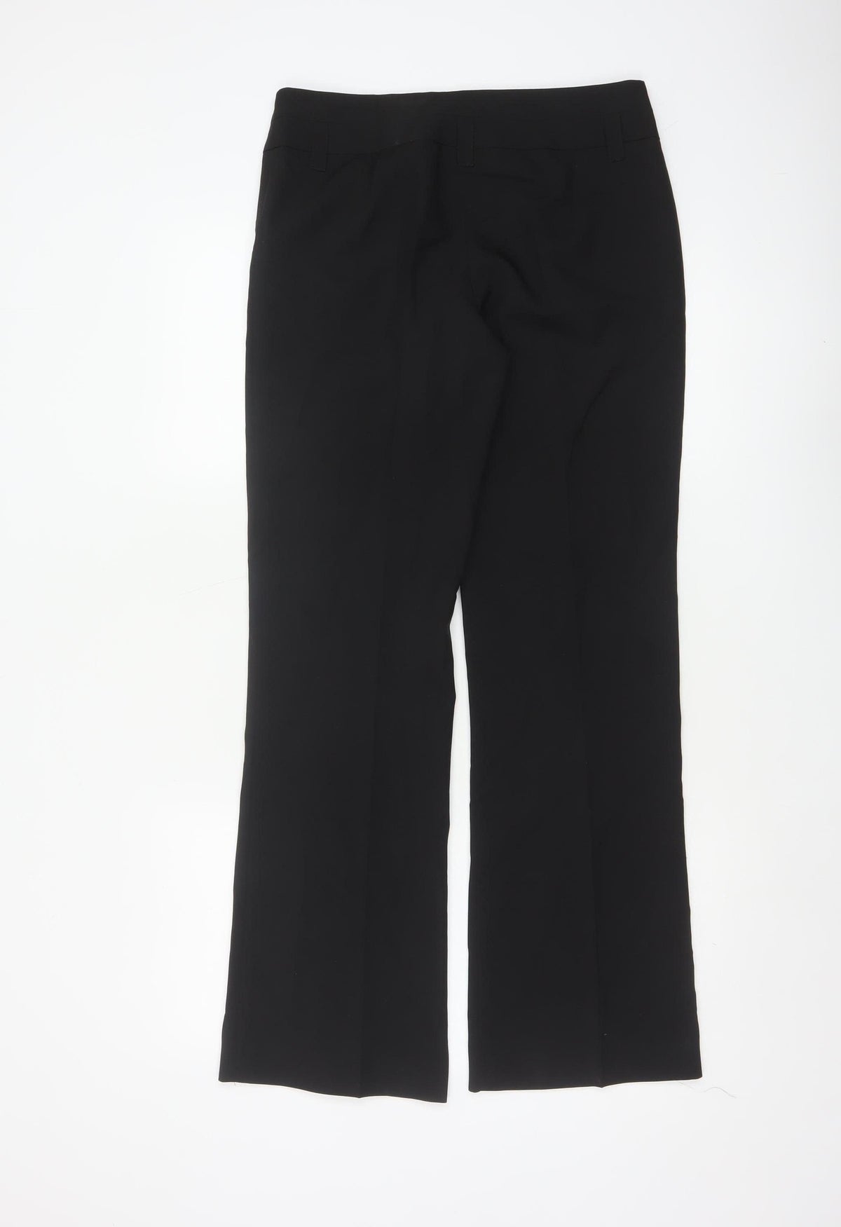 Rinascimento Women Black UK 8 Bootcut Smart Trousers Button Pockets