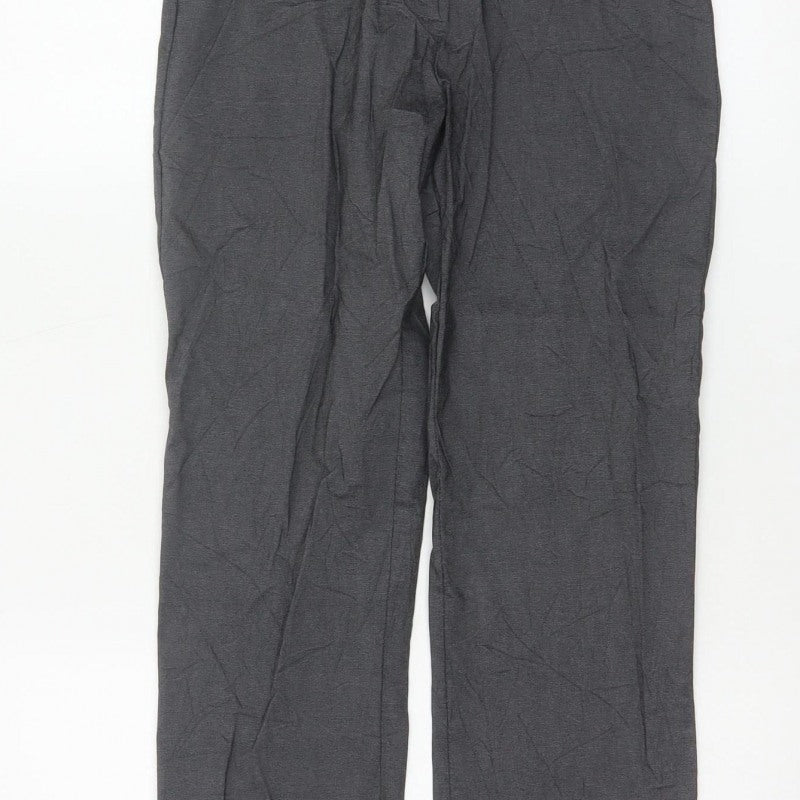 Urban Stitch Womens Grey UK 12 Straight Work Trousers
