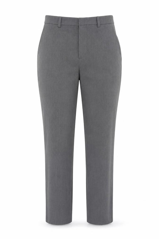 Uniqlo Women Grey XS High Rise Straight Tailored Work Trousers