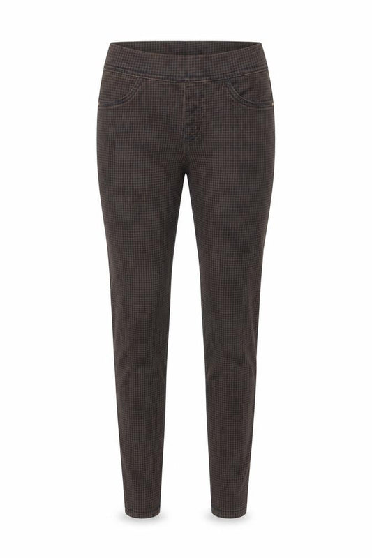 Tu Women Blue Check Denim Jeggings Size 10 High Rise Skinny Stretch