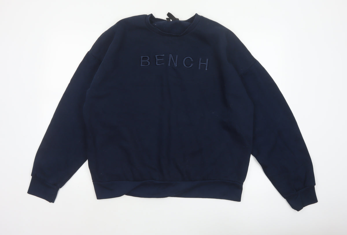 Bench Women’s Blue UK 20 3XL Logo Pullover Sweatshirt