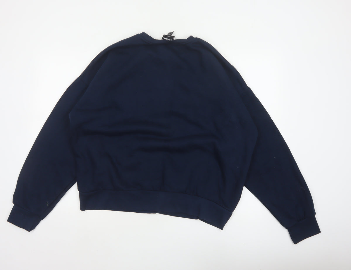 Bench Women’s Blue UK 20 3XL Logo Pullover Sweatshirt