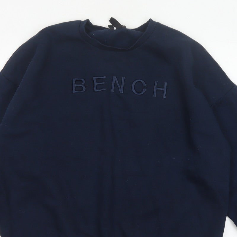 Bench Women’s Blue UK 20 3XL Logo Pullover Sweatshirt