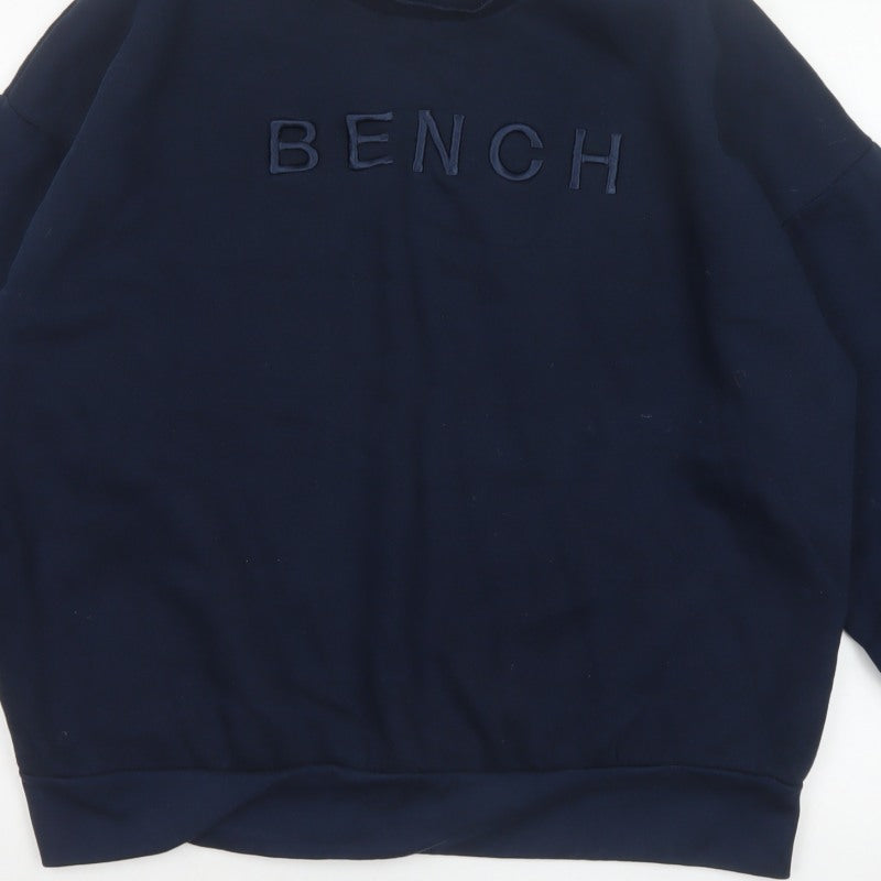 Bench Women’s Blue UK 20 3XL Logo Pullover Sweatshirt