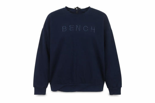 Bench Women’s Blue UK 20 3XL Logo Pullover Sweatshirt