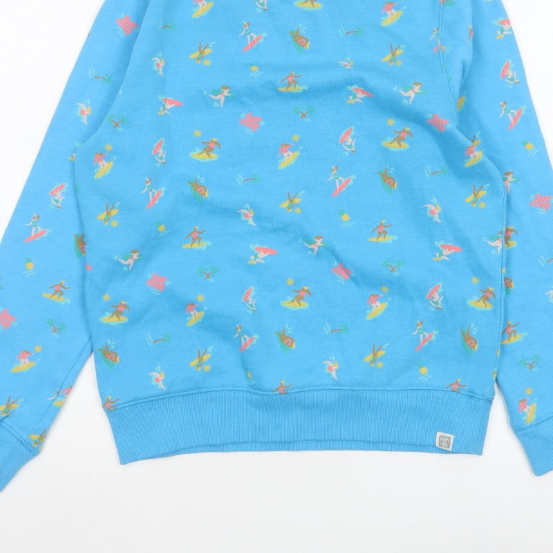 Saltrock Girls Blue Surf Print Sweatshirt Age 11-12 Years Pullover