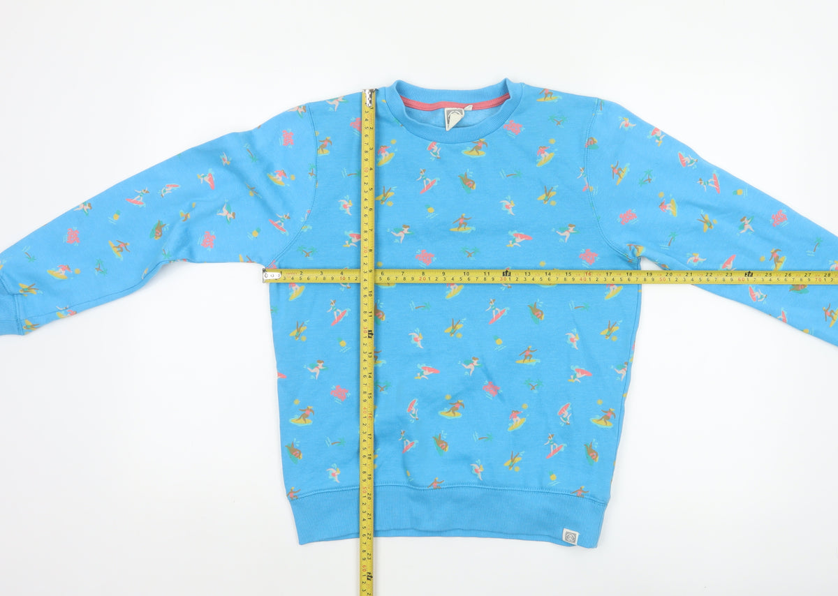 Saltrock Girls Blue Surf Print Sweatshirt Age 11-12 Years Pullover