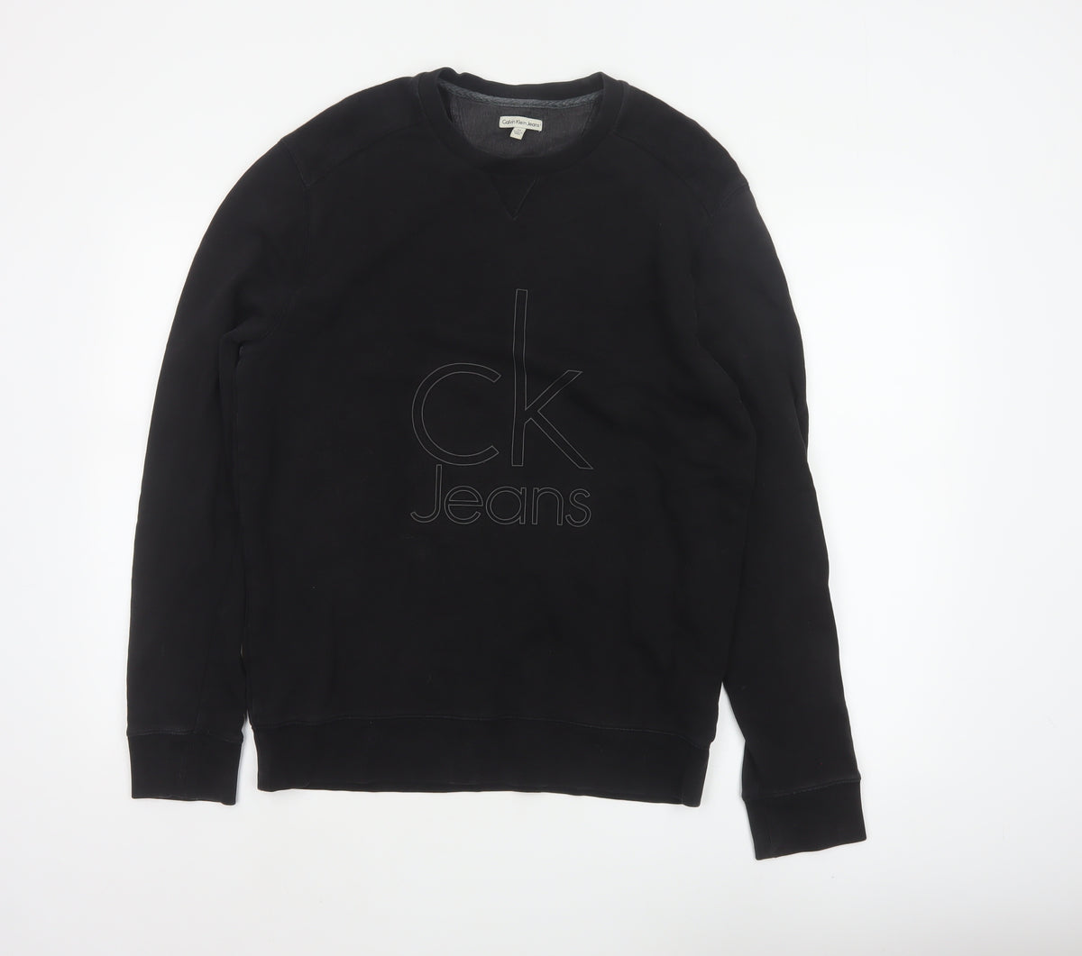 Calvin Klein Jeans Men’s Black M Logo Graphic Crew Neck Sweatshirt