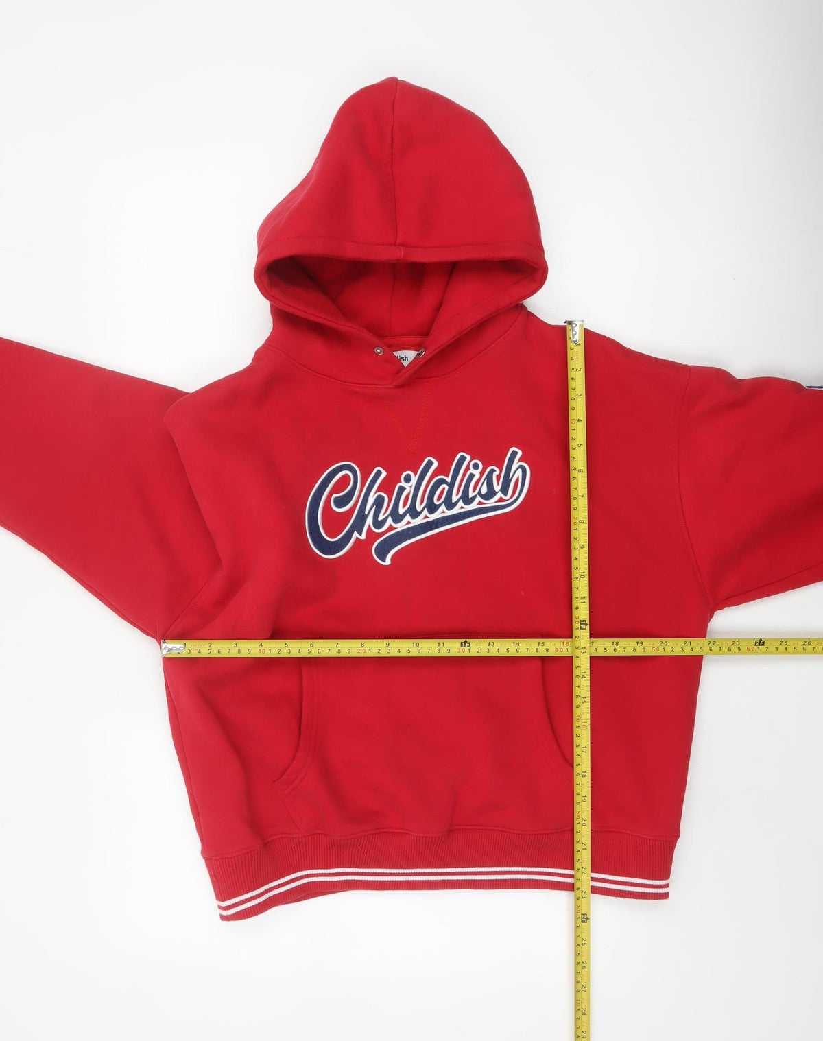 Childish Unisex Adults Red S Pullover Hoodie Graphic Print